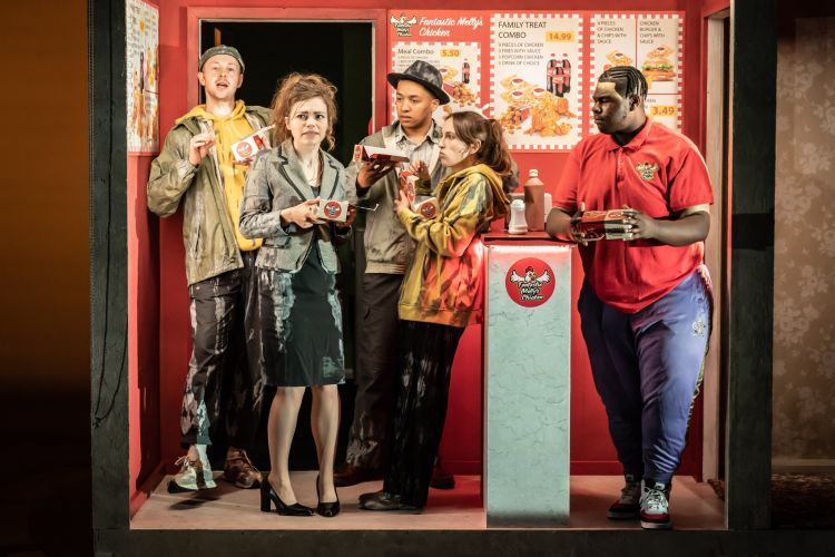 Chicken shop scene - Dennis of Penge - Production Photo by Marc Brenner